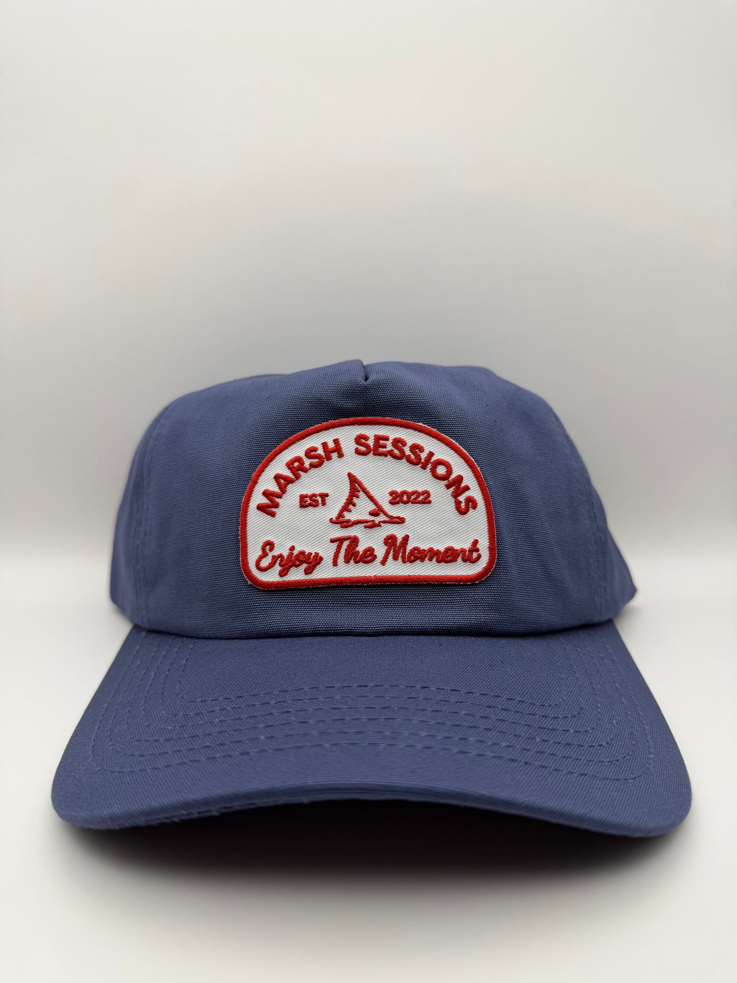 Mid-Crown Patch Dad Hat - Blue
